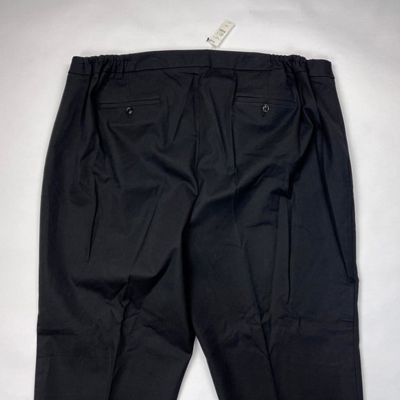 Talbots Perfect Crop Pants Women 24W NWT $90 Stretch Cotton Elastic Waist Pocket - Picture 3 of 9